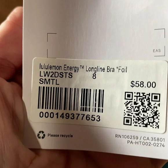 NEW Lululemon Energy Longline Bra *Medium Support, B-D Cups Foil
Storm Teal - Picture 6 of 6